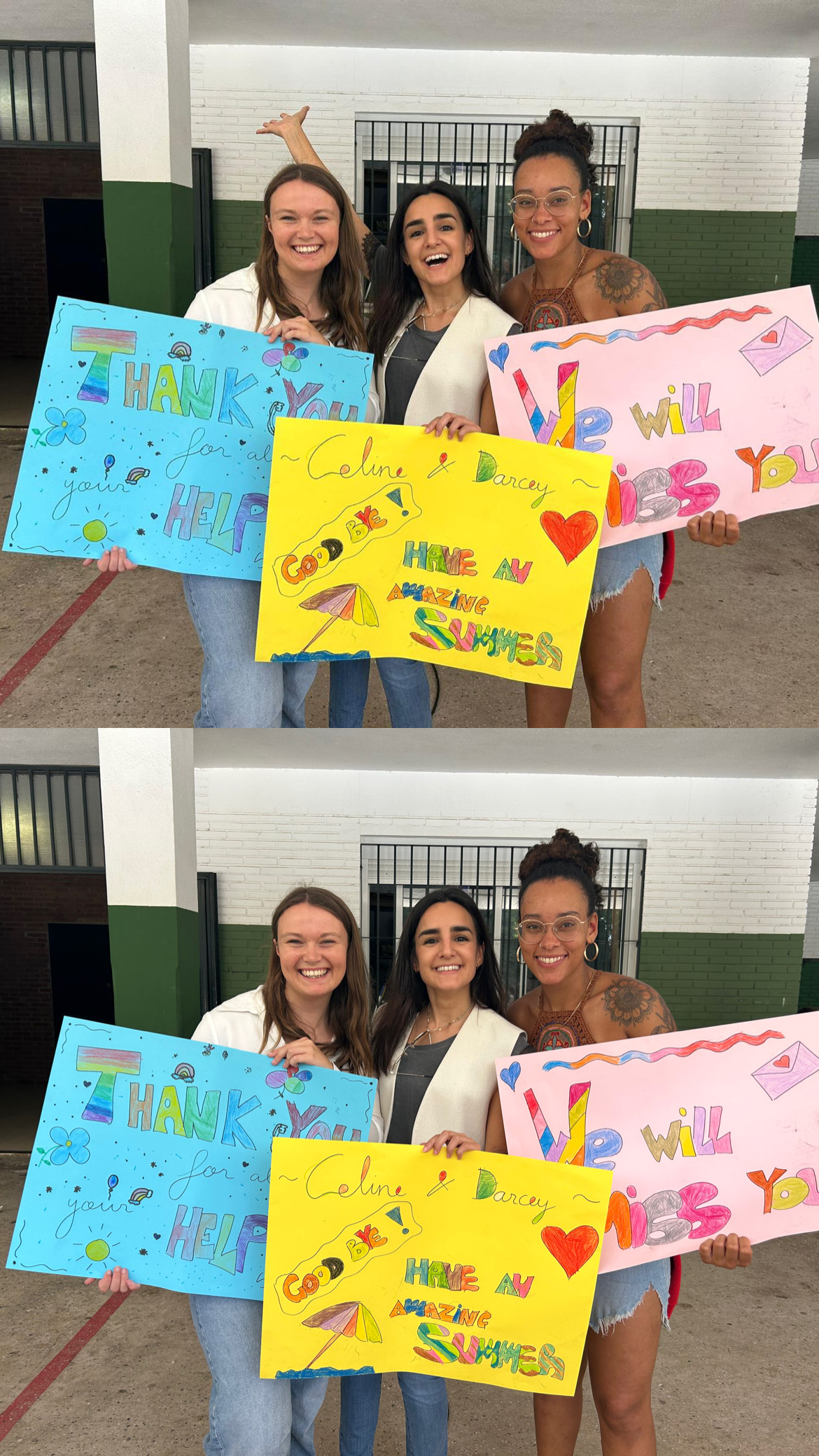 At the end of the school year, it is time to say goodbye to our assistants. Thank you so much for all your hard work and dedication! Good luck!